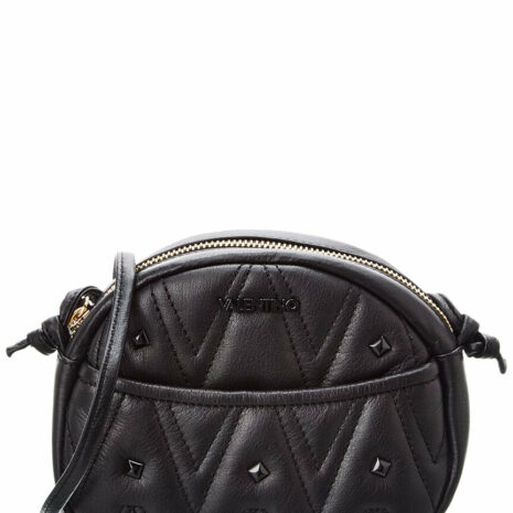 Valentino By Mario Valentino Moony Diamond Leather Crossbody ONE SIZE Black