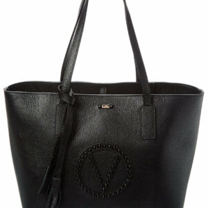 Valentino By Mario Valentino Soho Rock Leather Tote ONE SIZE Black