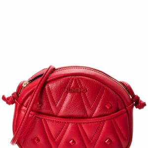 Valentino By Mario Valentino Moony Diamond Leather Crossbody ONE SIZE Red
