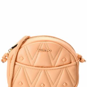 Valentino By Mario Valentino Moony Diamond Leather Crossbody ONE SIZE Orange