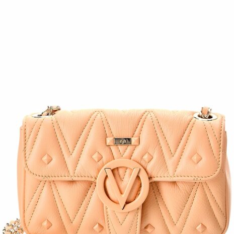 Valentino By Mario Valentino Poisson Diamond Leather Crossbody ONE SIZE Orange
