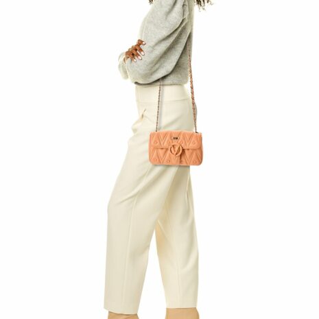 Valentino By Mario Valentino Poisson Diamond Leather Crossbody