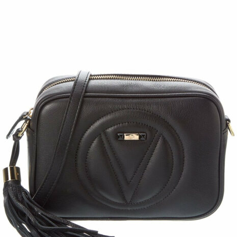 Valentino By Mario Valentino Mia Signature Leather Crossbody ONE SIZE Black