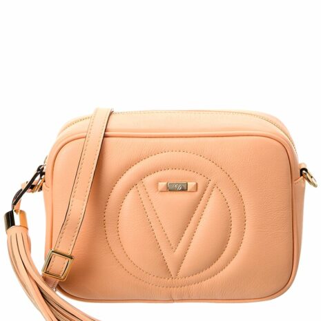 Valentino By Mario Valentino Mia Signature Leather Crossbody ONE SIZE Peach Blush