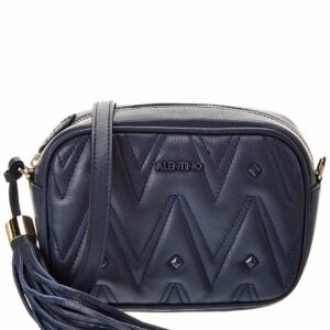 Valentino By Mario Valentino Amel Diamond Leather Crossbody ONE SIZE Blue