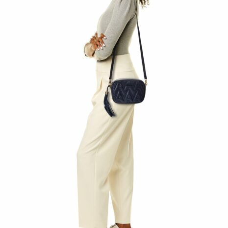 Valentino By Mario Valentino Amel Diamond Leather Crossbody