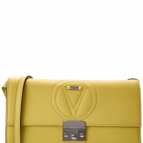 Valentino By Mario Valentino Cocotte Signature Leather Shoulder Bag ONE SIZE Yellow