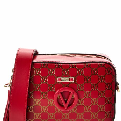 Valentino By Mario Valentino Babette Monogram Leather Crossbody ONE SIZE Red