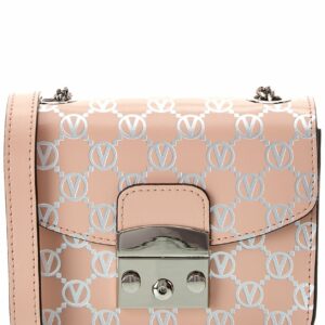 Valentino By Mario Valentino Bijou Monogram Leather Crossbody ONE SIZE Pink