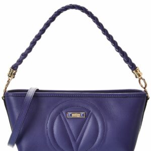Valentino By Mario Valentino Grace Signature Leather Shoulder Bag ONE SIZE Blue