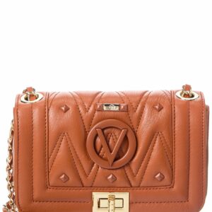 Valentino By Mario Valentino Beatriz Diamond Leather Shoulder Bag ONE SIZE Cinnamon