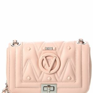 Valentino By Mario Valentino Beatriz Diamond Leather Shoulder Bag ONE SIZE Pink