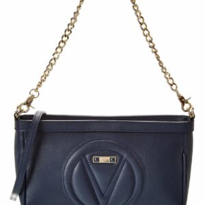 Valentino By Mario Valentino Celia Signature Leather Shoulder Bag ONE SIZE Blue