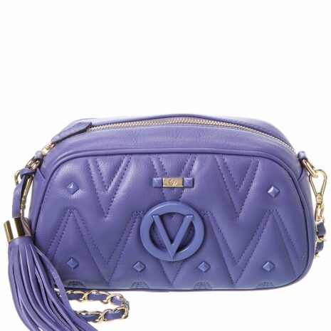 Valentino By Mario Valentino Bella Diamond Leather Crossbody ONE SIZE Blue