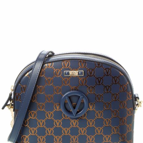 Valentino By Mario Valentino Diana Monogram Leather Crossbody ONE SIZE Blue