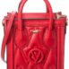 Valentino By Mario Valentino Eva Diamond Leather Tote ONE SIZE Red