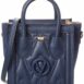 Valentino By Mario Valentino Eva Diamond Leather Tote ONE SIZE Blue