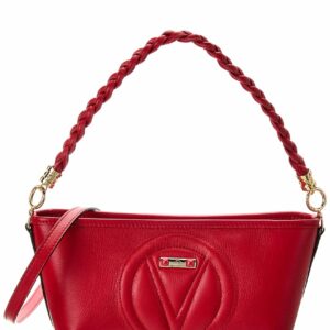 Valentino By Mario Valentino Grace Signature Leather Shoulder Bag ONE SIZE Red