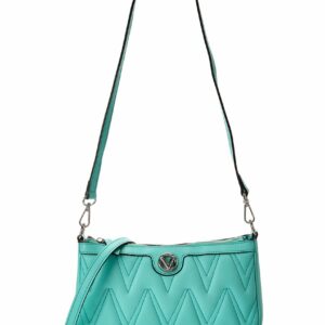 Valentino By Mario Valentino Jeanette Diamond Leather Shoulder Bag ONE SIZE Green