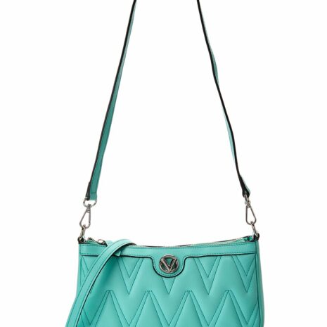 Valentino By Mario Valentino Jeanette Diamond Leather Shoulder Bag ONE SIZE Green