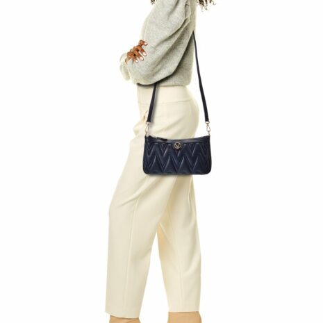 Valentino By Mario Valentino Jeanette Diamond Leather Shoulder Bag
