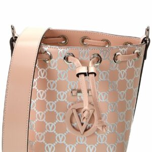 Valentino By Mario Valentino Jules Monogram Leather Bucket Bag ONE SIZE Pink
