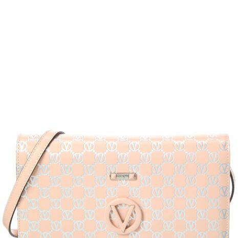 Valentino By Mario Valentino Lena Monogram Leather Shoulder Bag ONE SIZE Pink