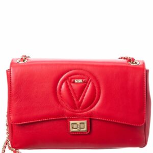 Valentino By Mario Valentino Posh Signature Leather Shoulder Bag ONE SIZE Red