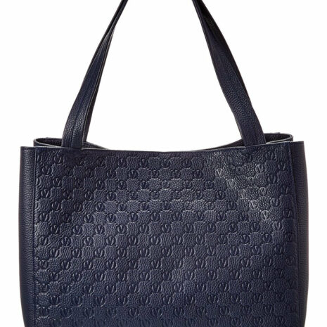 Valentino By Mario Valentino Ollie Dollaro Monogram Leather Tote