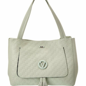 Valentino By Mario Valentino Ollie Dollaro Monogram Leather Tote ONE SIZE Green