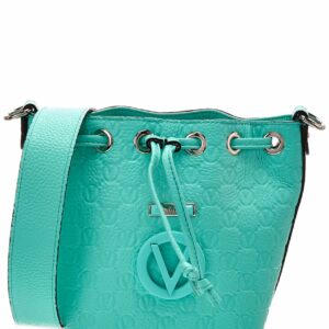 Valentino By Mario Valentino Jules Dollaro Monogram Leather Bucket Bag ONE SIZE Green
