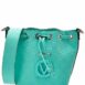 Valentino By Mario Valentino Jules Dollaro Monogram Leather Bucket Bag ONE SIZE Green