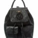 Valentino By Mario Valentino Abraham Dollaro Monogram Leather Backpack ONE SIZE Black
