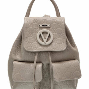 Valentino By Mario Valentino Abraham Dollaro Monogram Leather Backpack ONE SIZE Grey Multi