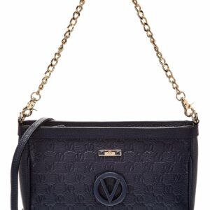 Valentino By Mario Valentino Celia Dollaro Monogram Leather Satchel ONE SIZE Blue