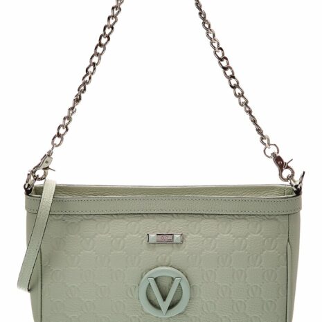 Valentino By Mario Valentino Celia Dollaro Monogram Leather Satchel ONE SIZE Green