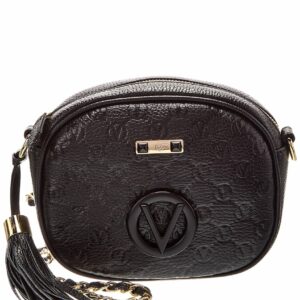Valentino By Mario Valentino Nina Dollaro Monogram Leather Crossbody ONE SIZE Black