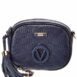 Valentino By Mario Valentino Nina Dollaro Monogram Leather Crossbody ONE SIZE Blue