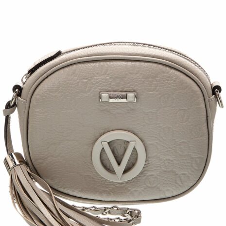 Valentino By Mario Valentino Nina Dollaro Monogram Leather Crossbody ONE SIZE Grey Multi
