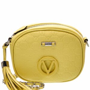Valentino By Mario Valentino Nina Dollaro Monogram Leather Crossbody ONE SIZE Yellow