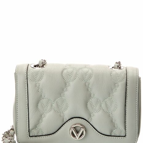 Valentino By Mario Valentino Lady Monogram Leather Shoulder Bag ONE SIZE Green