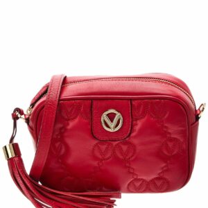 Valentino By Mario Valentino Amel Monogram Leather Crossbody ONE SIZE Red