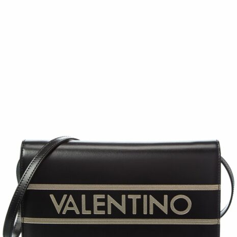 Valentino By Mario Valentino Lena Lavoro Leather Shoulder Bag ONE SIZE Black