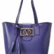 Valentino By Mario Valentino Marion Super V Leather Tote ONE SIZE Blue