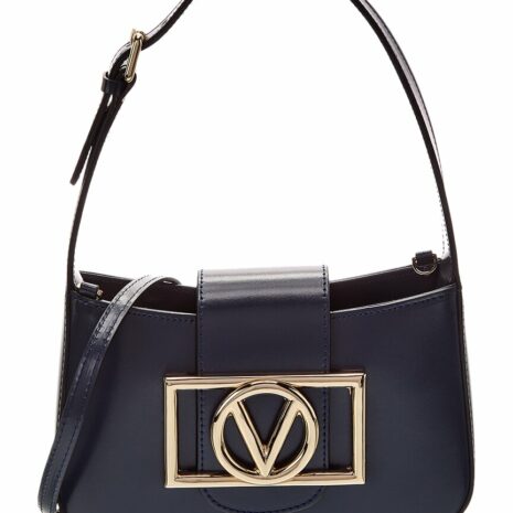 Valentino By Mario Valentino Kai Super V Leather Crossbody ONE SIZE Blue