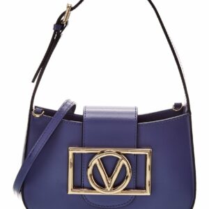 Valentino By Mario Valentino Kai Super V Leather Crossbody ONE SIZE Blue