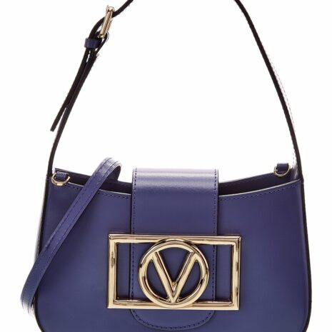 Valentino By Mario Valentino Kai Super V Leather Crossbody ONE SIZE Blue