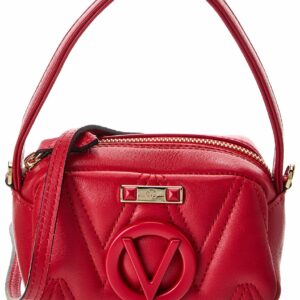 Valentino By Mario Valentino Tinette Diamond Leather Shoulder Bag ONE SIZE Red
