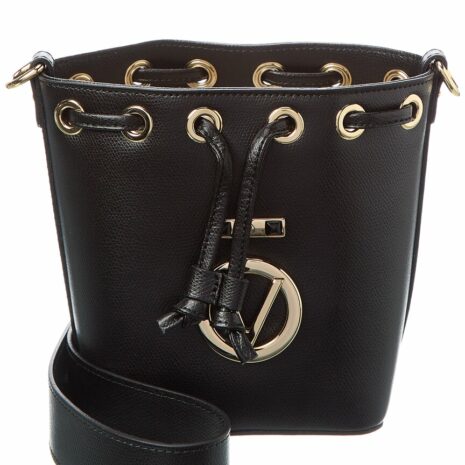 Valentino By Mario Valentino Jules Bonbonniere Leather Bucket Bag ONE SIZE Black