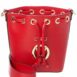 Valentino By Mario Valentino Jules Bonbonniere Leather Bucket Bag ONE SIZE Red